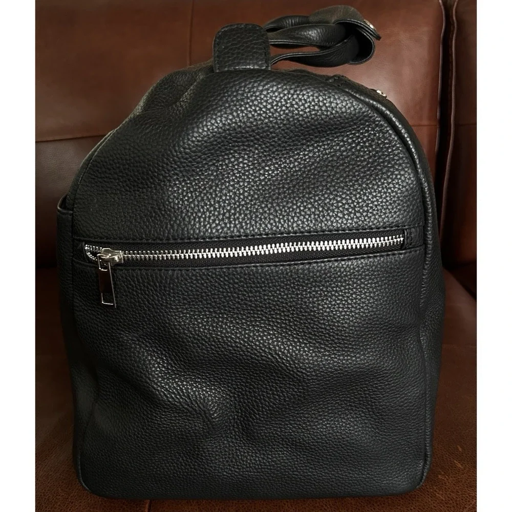 Kreya Archer Convertible Bag Black Pebbled Leather Duffel Backpack 3-in-1 Travel